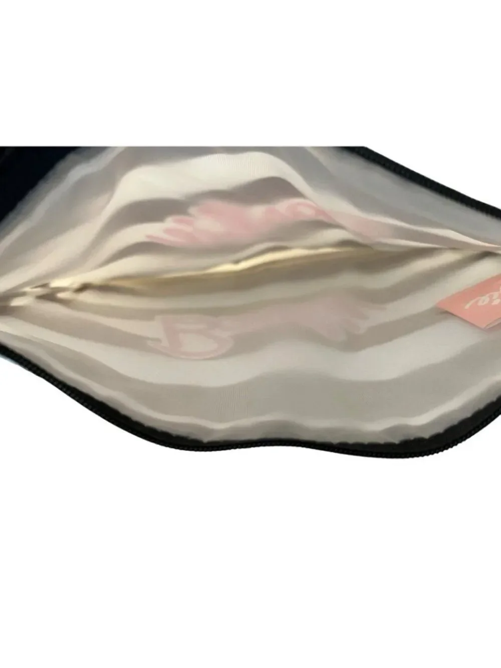 Barbie Cosmetic Trave; Bag Pouch Water Resistant Wet Dry Zipper Striped